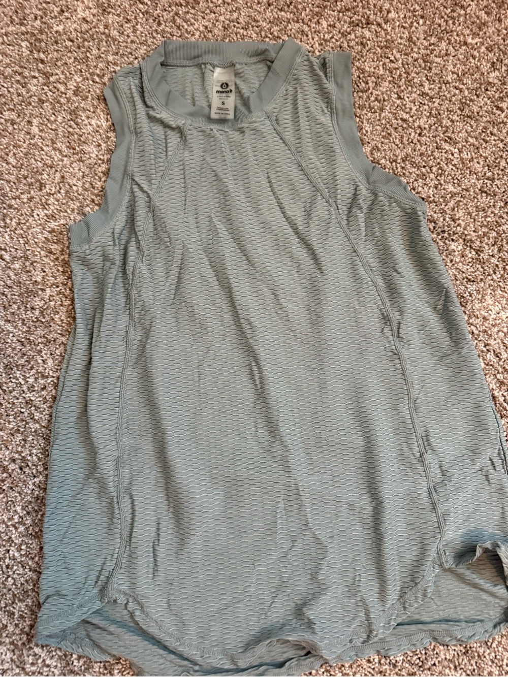 Mono B Sage Green Textured Athletic Tank